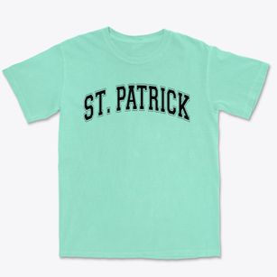 Saint Patrick School Varsity Arch Premium Heavyweight T-shirt