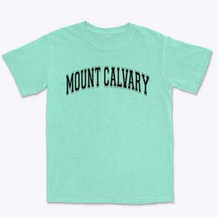 Mount Calvary Lutheran School Varsity Arch Premium Heavyweight T-shirt