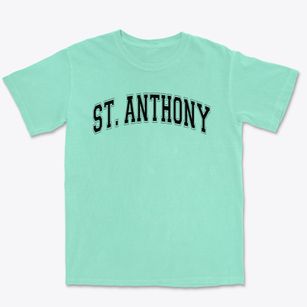 Saint Anthony School Varsity Arch Premium Heavyweight T-shirt