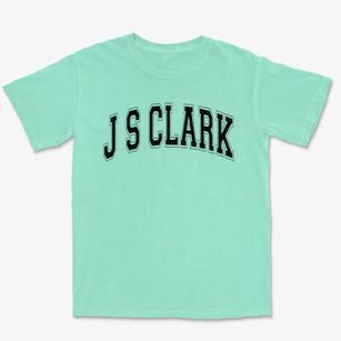 J S Clark Magnet School Varsity Arch Premium Heavyweight T-shirt