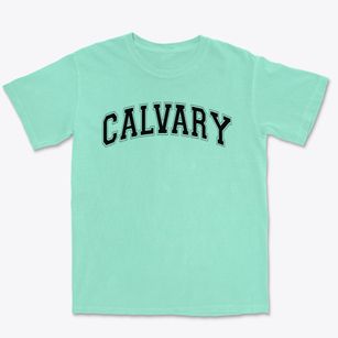 Calvary Lutheran School Varsity Arch Premium Heavyweight T-shirt