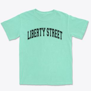 Liberty Street T-shirts Varsity Arch Premium Heavyweight T-shirt