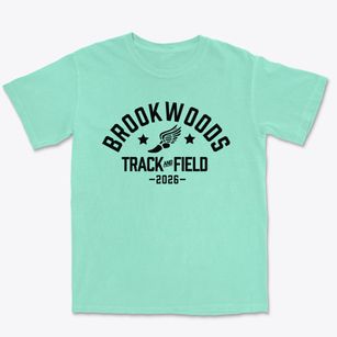 Brookwoods Montessori Childrens Cottage Track and Field Premium Heavyweight T-shirt