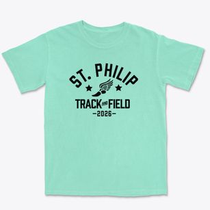 St Philip The Apostle Parish Track and Field Premium Heavyweight T-shirt