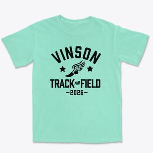 Vinson Middle School Track and Field Premium Heavyweight T-shirt