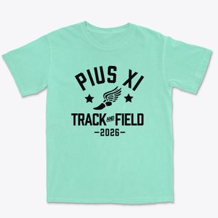 Pius Xi High School Track and Field Premium Heavyweight T-shirt