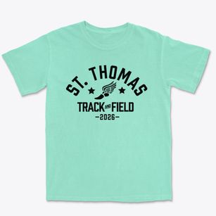 Saint Thomas The Apostle Preschool Track and Field Premium Heavyweight T-shirt