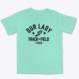 Our Lady Of Mount Carmel School Track and Field Premium Heavyweight T-shirt