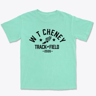 W T Cheney Elementary School Track and Field Premium Heavyweight T-shirt