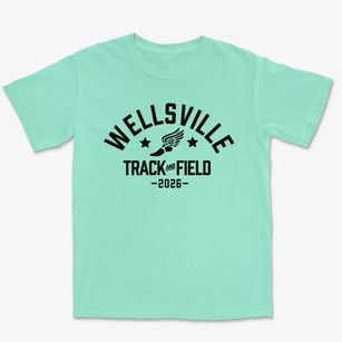 Wellsville High School Track and Field Premium Heavyweight T-shirt