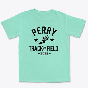 Perry Junior High School Track and Field Premium Heavyweight T-shirt