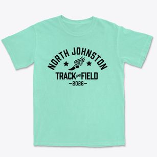 North Johnston Middle School Track and Field Premium Heavyweight T-shirt