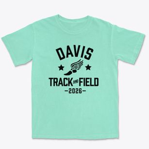 Davis Elementary School Track and Field Premium Heavyweight T-shirt