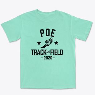 Poe Middle School Track and Field Premium Heavyweight T-shirt