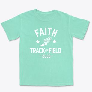 Faith Baptist Christian School Track and Field Premium Heavyweight T-shirt