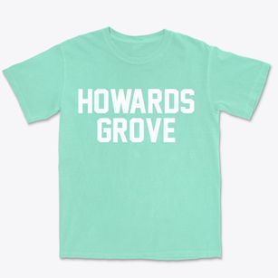 Howards Grove Wisconsin Classic Block Premium Heavyweight T-shirt