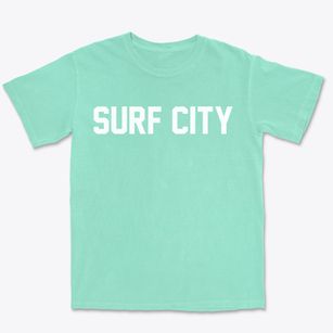 Surf City North Carolina Classic Block Premium Heavyweight T-shirt
