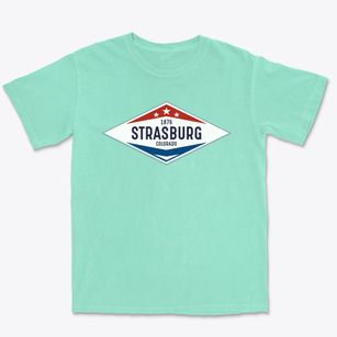 Strasburg Colorado Diamond Star Premium Heavyweight T-shirt
