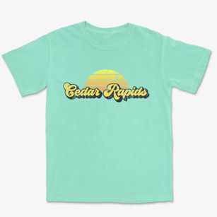 Cedar Rapids Iowa Sublime Sunset Premium Heavyweight T-shirt