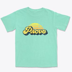 Provo Utah Sublime Sunset Premium Heavyweight T-shirt