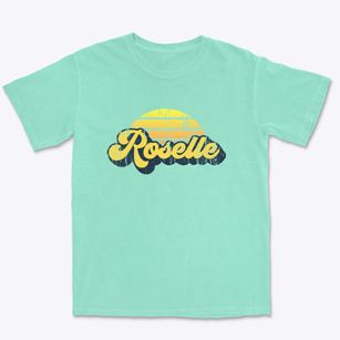 Roselle New Jersey Sublime Sunset Premium Heavyweight T-shirt