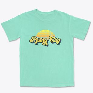 Rising City Nebraska Sublime Sunset Premium Heavyweight T-shirt