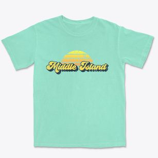 Middle Island New York Sublime Sunset Premium Heavyweight T-shirt