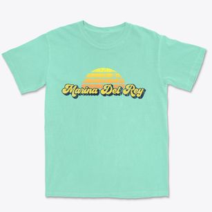 Marina Del Rey California Sublime Sunset Premium Heavyweight T-shirt