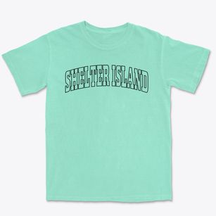 Shelter Island New York Trendy Block Premium Heavyweight T-shirt