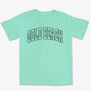 Gold Beach Oregon Trendy Block Premium Heavyweight T-shirt