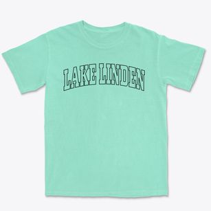 Lake Linden Michigan Trendy Block Premium Heavyweight T-shirt