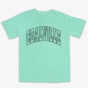 Coalville Iowa Trendy Block Premium Heavyweight T-shirt
