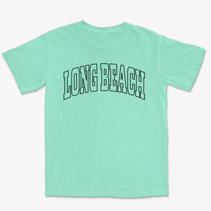 Long Beach Mississippi Trendy Block Premium Heavyweight T-shirt