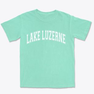 Lake Luzerne New York Varsity Premium Heavyweight T-shirt
