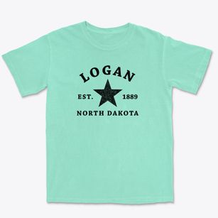 Logan North Dakota Star Premium Heavyweight T-shirt