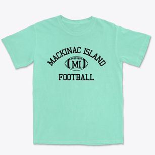 Mackinac Island Michigan Football Premium Heavyweight T-shirt