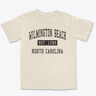 Wilmington Beach North Carolina Classic Established Premium Heavyweight T-shirt