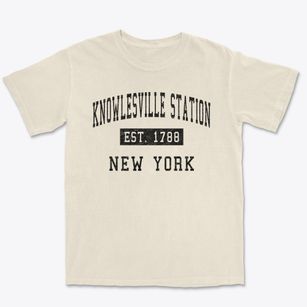 Knowlesville Station New York Classic Established Premium Heavyweight T-shirt