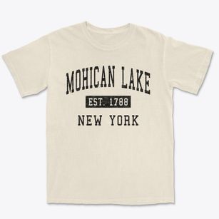 Mohican Lake New York Classic Established Premium Heavyweight T-shirt
