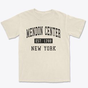Mendon Center New York Classic Established Premium Heavyweight T-shirt