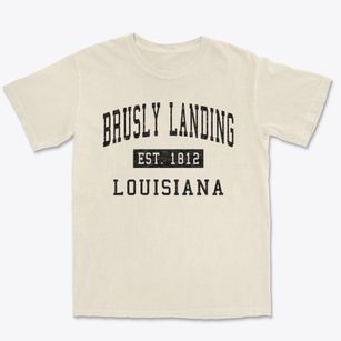Brusly Landing Louisiana Classic Established Premium Heavyweight T-shirt