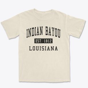 Indian Bayou Louisiana Classic Established Premium Heavyweight T-shirt
