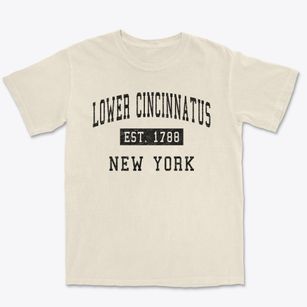Lower Cincinnatus New York Classic Established Premium Heavyweight T-shirt