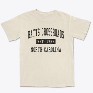 Batts Crossroads North Carolina Classic Established Premium Heavyweight T-shirt