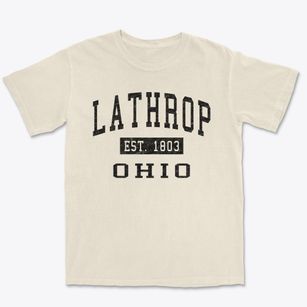 Lathrop Ohio Classic Established Premium Heavyweight T-shirt