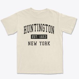 Huntington New York Classic Established Premium Heavyweight T-shirt