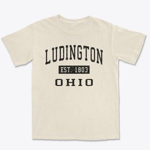 Ludington Ohio Classic Established Premium Heavyweight T-shirt