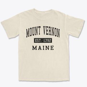 Mount Vernon Maine Classic Established Premium Heavyweight T-shirt
