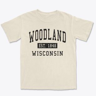 Woodland Wisconsin Classic Established Premium Heavyweight T-shirt