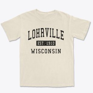 Lohrville Wisconsin Classic Established Premium Heavyweight T-shirt